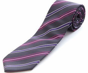Bhs Grey Stripe Tie, Grey BR66D30EGRY