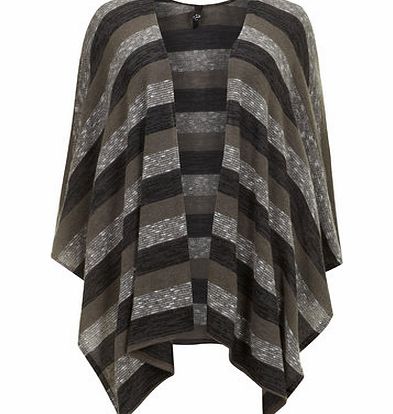 Bhs Grey Stripe Wrap, grey 12611060870