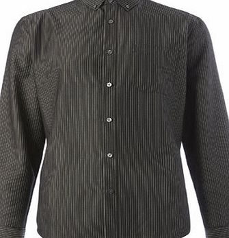 Bhs Grey Striped Soft Touch Shirt, Grey BR51S23FGRY