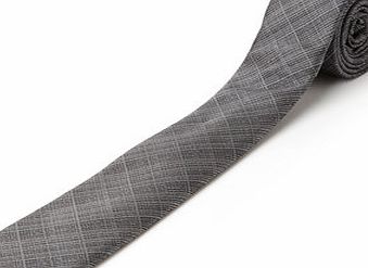 Bhs Grey Subtle Checked Skinny Tie, Grey BR66D27EGRY