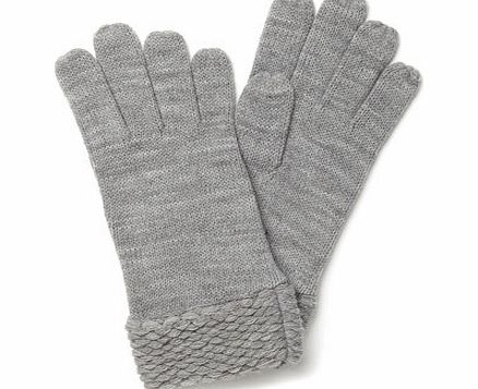 Bhs Grey Supersoft Gloves, grey 6605500870