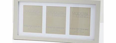 Bhs Grey triple aperture MDF frame, grey 30919700870