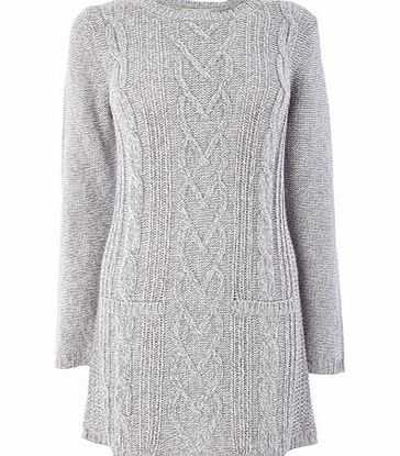 Bhs Grey Twist Cable Tunic, grey 586240870