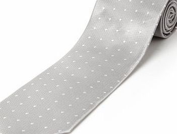 Bhs Grey White Spot Tie, Grey BR66D25EGRY