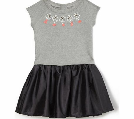 Bhs Grey Woven Jersey Mix Dress, grey 1066720870