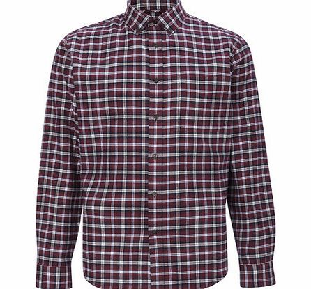Bhs Heavy Brushed Cotton Shirt, Red BR51C15FRED