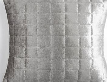 Bhs Holly Willoughby Silver Quilted Squares Cushion,