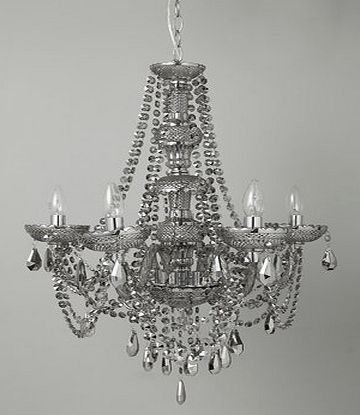 Bhs Holly Willoughby Smoke 6 Light Glass Chandelier,