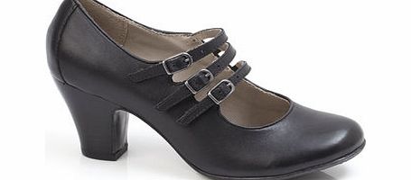 Bhs Hush Puppies Black Patent Lonna Mary-Jane Shoe