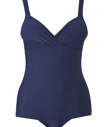 Bhs Indigo Plain Tummy Control Swimsuit, indigo