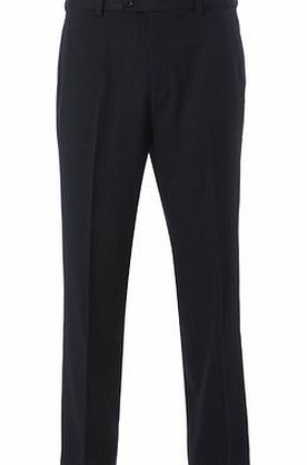Bhs Indigo Tweed Regular Fit Trousers, Blue