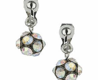 Bhs Iridescent Bead Clip On Earrings, crystal