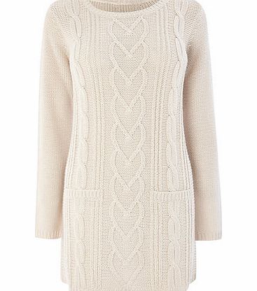 Bhs Ivory Cable Tunic, ivory 586240904