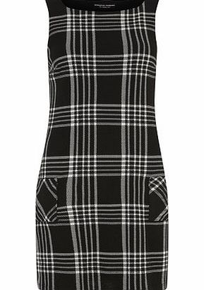 Bhs Ivory Check Pinafore Dress, white 19129300306