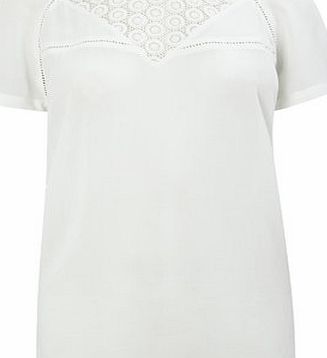 Bhs Ivory Crochet Dobby Blouse, cream 8617500005