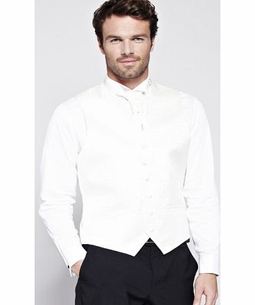 Bhs Ivory Diamond Cravat, White BR66W21GWHT