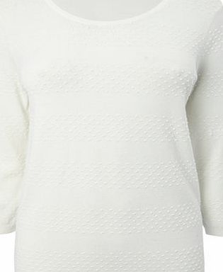 Bhs Ivory Dobby Stripe Jumper, ivory 587560904