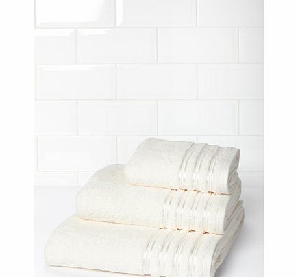 Bhs Ivory Egyptian shiny weft towel range, ivory