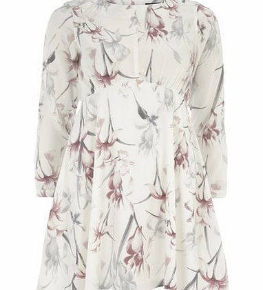 Bhs Ivory Fit and Flare Dress, white 19129260306