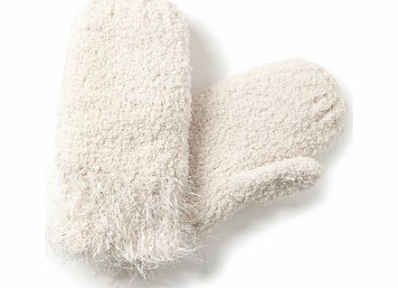 Bhs Ivory Fluffy Knit Mitten, ivory 6610530904