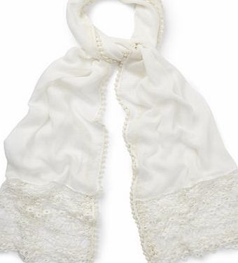 Bhs Ivory Lace Scarf, ivory 6610550904