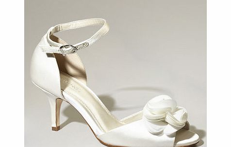 Bhs Ivory Mayflower Ankle Strap Court Sandals, ivory