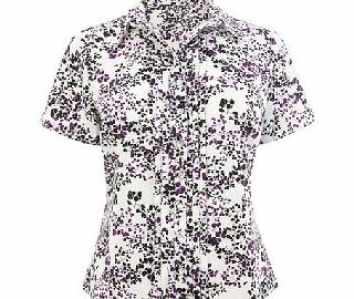 Bhs Ivory Multi Leaf Print Chiramen Shirt, print