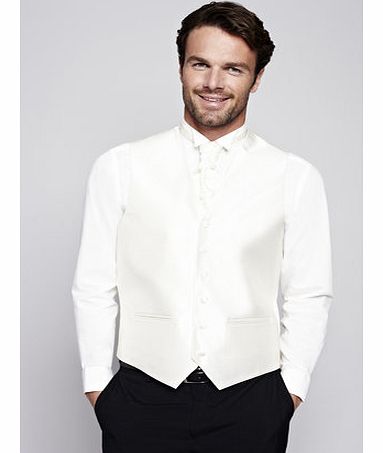 Bhs Ivory Paisley Print Cravat, White BR66W20EWHT