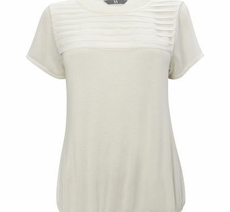 Bhs Ivory Pretty Pleated Jersey Top, ivory 9022730904