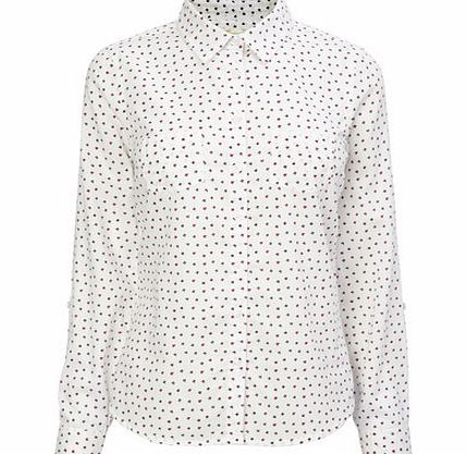 Bhs Ivory Print Cotton Shirt, print 3391511402