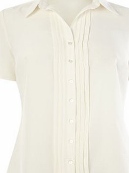Bhs Ivory Short Sleeved Chiramen Shirt, ivory