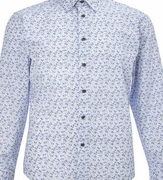 Bhs Jack Reid Marylebone Blue Floral Print Shirt,