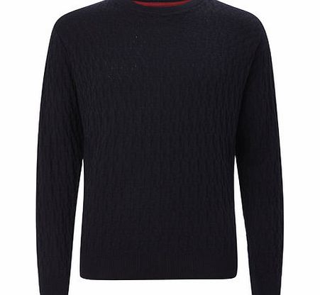 Jack Reid Marylebone Crew Neck, Blue BR53M05FNVY