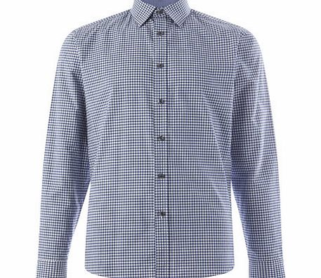 Bhs Jack Reid Marylebone Mini Gingham Shirt, Blue