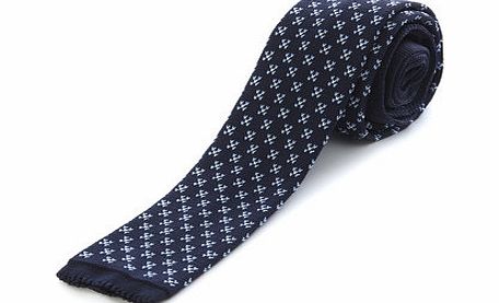Bhs Jack Reid Marylebone Navy Floral Knitted Tie,