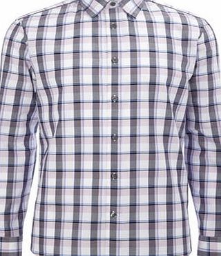 Bhs Jack Reid Marylebone Pink Cotton Checked Shirt,