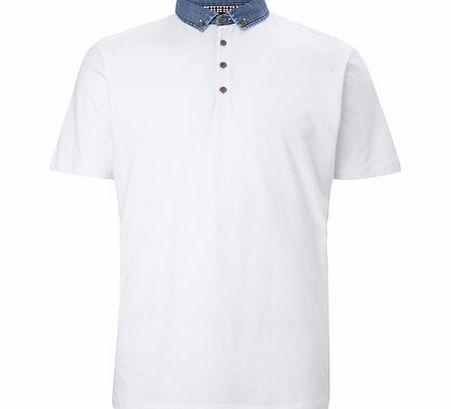 Bhs Jack Reid Marylebone White Jersey Polo Shirt,