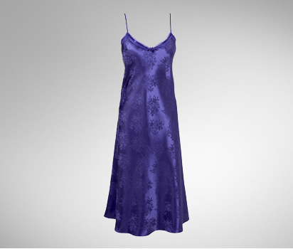 bhs Jacquard and lace long satin chemise