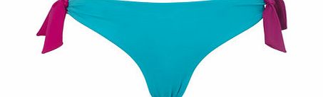Bhs Jade and Pink Reversible Bikini Pant, teal