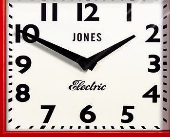 Bhs Jones Red Retro Case Wall Clock, red 30925183874