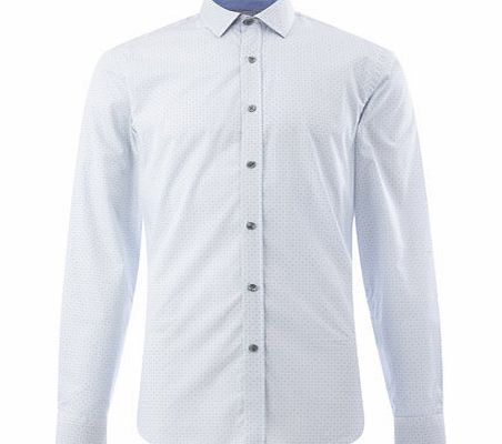 Bhs JRM Long Sleeve Print Shirt, White BR51J05FWHT