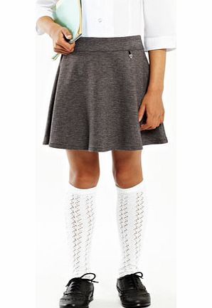 Bhs Junior Girls Grey Jersey School Skirt with Heart