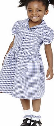 Bhs Junior Girls Navy Classic Gingham School Dress,