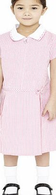 Bhs Junior Girls Pink Zipped Gingham School Dress,