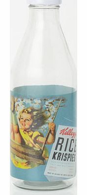 Bhs Kelloggs Small Blue Milk Bottle, blue 9562011483