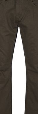 Bhs Khaki Bedford Cord Trousers, Green BR59E01FGRN