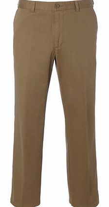 Khaki Flat Front Chinos, Green BR58A02FGRN