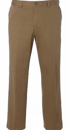 Bhs Khaki Flat Front Chinos, Green BR58A02FGRN