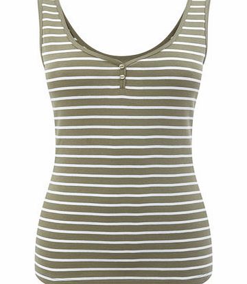 Khaki Stripe Sweetheart Vest, khaki 2422720720