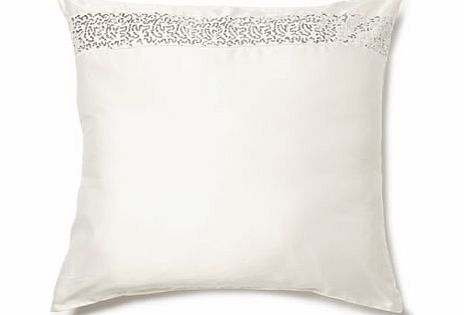 Kylie at Home Safia Oyster Square Cushion,
